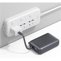 Swissten Power bank 20000 mAh 45W s integrovaným kabelem USB-C / šedá