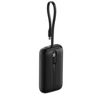 Swissten Power bank VOLTBOX 35W 10000 mAh s integrovanými kabely - USB-C, A, Lightning / černá