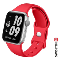 SWISSTEN silikonový řemínek pro Apple Watch 38-40 mm červený