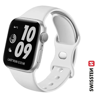 SWISSTEN silikonový řemínek pro Apple Watch 42-44 mm bílý