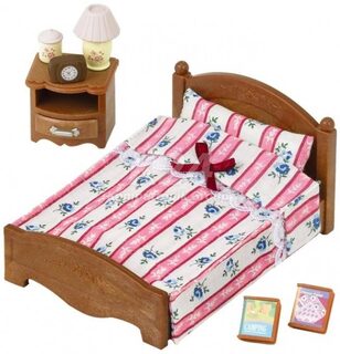 Sylvanian Families Nábytek - dvojlůžko s nočním stolkem