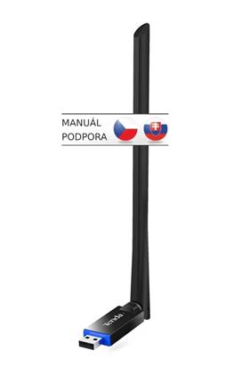 Tenda U10 WiFi AC USB Adapter, 650 Mb/s, 802.11 ac/a/b/g/n, anténa 6 dBi,Windows, autoinstalace