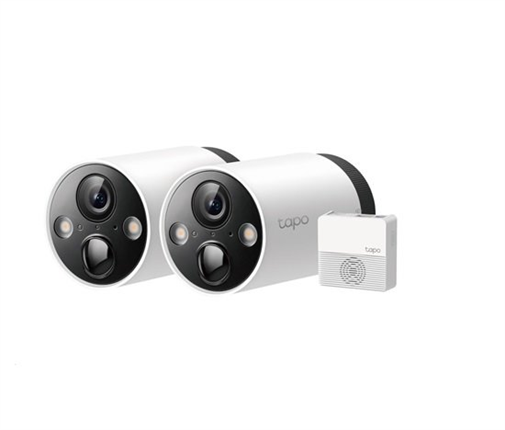 tp-link Tapo C420S2, Smart Wire-Free Security Camera, 2 Camera SystemSPEC: 2× Tapo C420, 1× Tapo H200, 2K+(2560x1440),