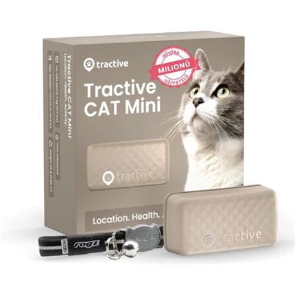 Tractive GPS CAT Mini tracker polohy a aktivity pro kočky hnědý