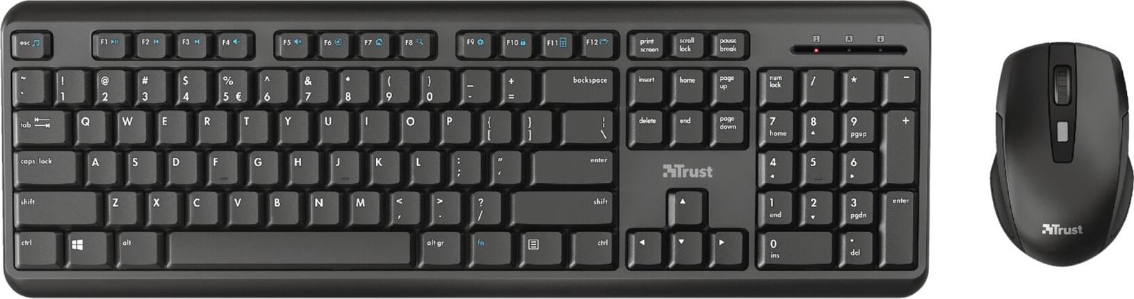 Trust set klávesnice + myš ODY II, bezdrátová, USB, CZ/SK
