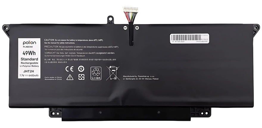 TRX Baterie Polion JHT2H pro notebooky DELL 451-BCPW Latitude 14 7310 7410 - 6400mAh 49Wh /neoriginální