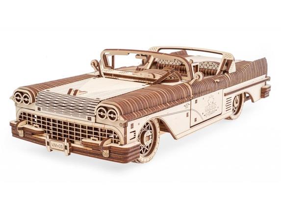 Ugears 3D dřevěné mechanické puzzle VM-05 Auto (50's convertible)