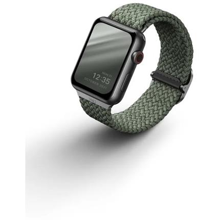 UNIQ Aspen Braided řemínek pro Apple Watch 45/44/42mm zelený