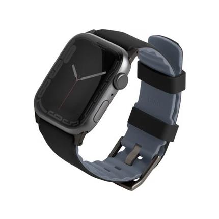 UNIQ Linus AiroSoft silikonový řemínek Apple Watch 45/44/42mm černý