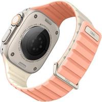UNIQ Revix Evo oboustranný řemínek Apple Watch 49/45/44/42mm (růžový/krémový)