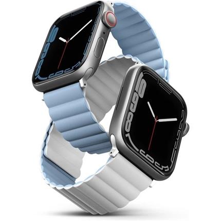 UNIQ Revix oboustranný řemínek pro Apple Watch 41/40/38mm Arctic (bílý/modrý)
