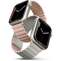 UNIQ Revix oboustranný řemínek pro Apple Watch 41/40/38mm Blush (růžový/béžový)