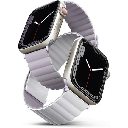 UNIQ Revix oboustranný řemínek pro Apple Watch 41/40/38mm Lilac (fialový/bílý)