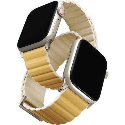 UNIQ Revix Premium Edition řemínek pro Apple Watch 41/40/38mm Canary (žlutý/béžový)