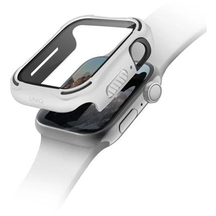 UNIQ Torres Antimikrobiální odolné pouzdro Apple Watch 4/5/6/SE (44mm) bílé