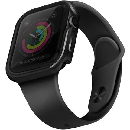 UNIQ Valencia kovové pouzdro Apple Watch Serie 4/5/6/SE (40mm) tmavě šedé