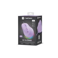 Vertikální myš Natec CRAKE 2 PRO, levandule