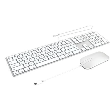 Wired USB-C Keyboard & Mouse Apple Silver UK