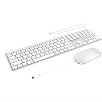 Wired USB-C Keyboard & Mouse Apple Silver UK